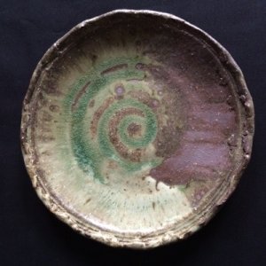 画像2: 灰釉渦紋丸皿