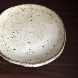絹白釉丸皿