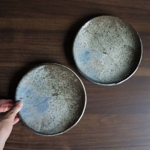 画像1: みぞれ釉取り皿　2枚セット(2)