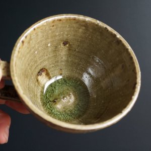 画像2: 灰釉コーヒー碗皿