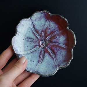 画像3: 紫雲釉コスモス小皿