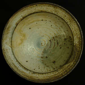 画像: 粉引灰釉リム盛鉢
